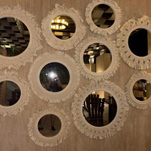Round Woven Mirror