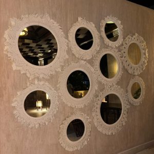 Alternative view of Round Woven Mirror
